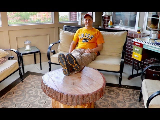 DIY Massive Oak Slab Table and Chop-umentary from Cat Footwear