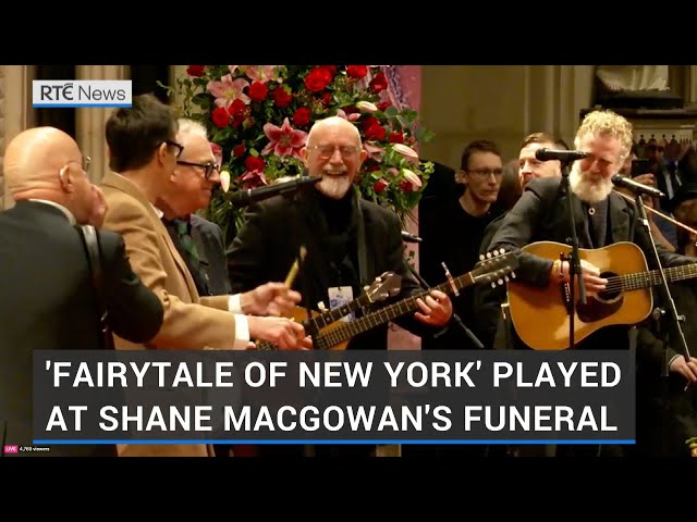 'Fairytale of New York' played at Shane MacGowan's funeral