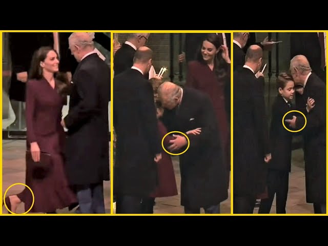 George And Charlotte's Sweet Greeting For King As Catherine Does First Public Curtsy To Him