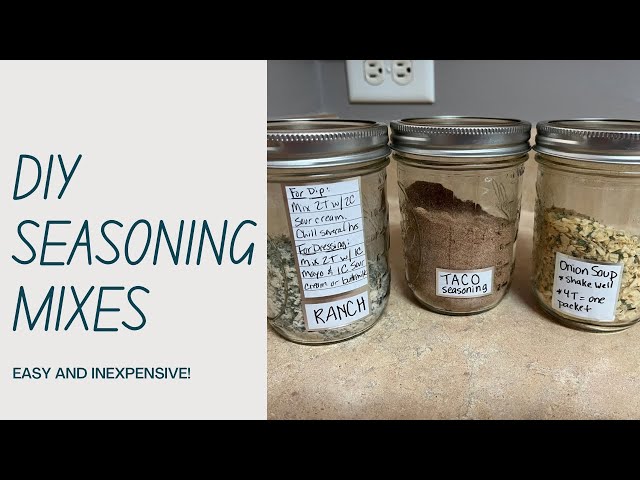 DIY Seasoning Mixes | Taco, Ranch & Onion Soup Mix | Easy & Inexpensive
