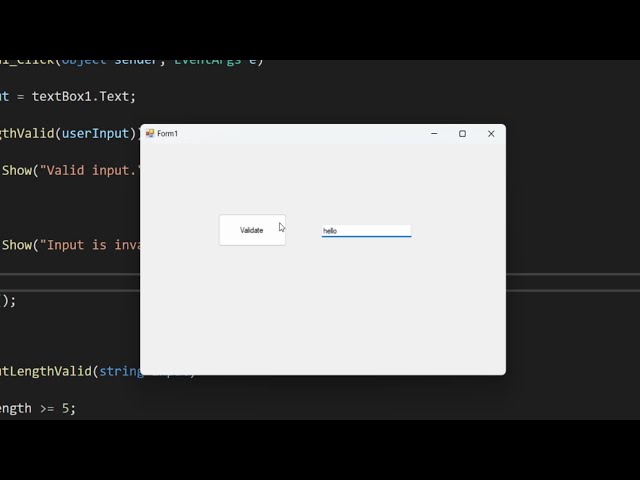 How to Get User Input From a Textbox and Validate It Using C# (Simple)