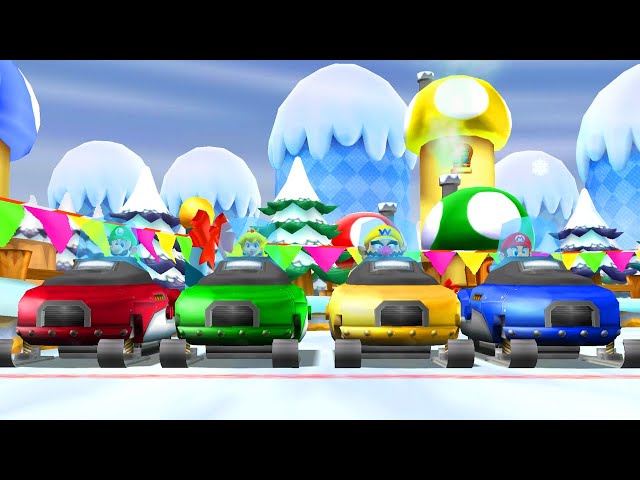 Mario Party 9 Minigames - Luigi vs Peach vs Wario vs Mario (master cpu)