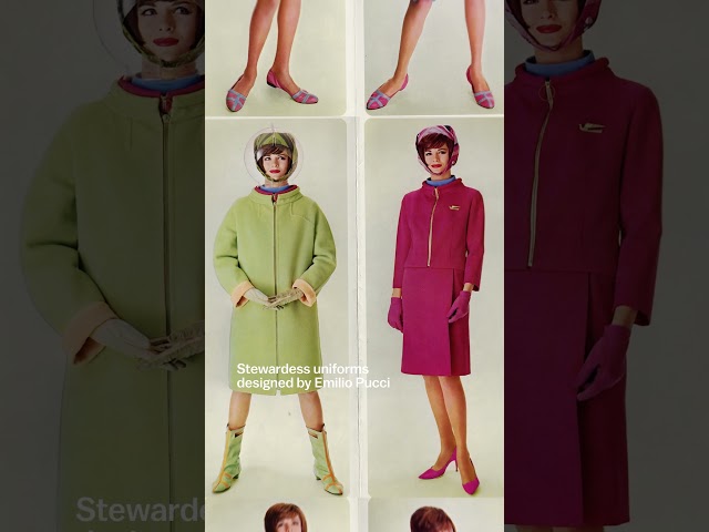 Flight attendant uniforms over time #shorts