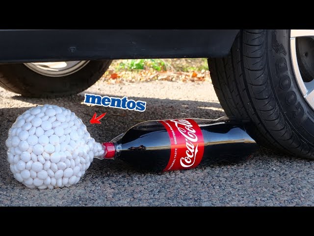Crushing Crunchy & Soft Things by Car! - Cola and Mentos in Balloon vs Car