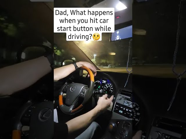 What happens when you press car start button while driving? #shorts