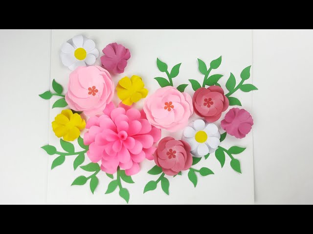 Origami Wall Hanging Backdrop Paper Flowers Tutorial | DIY Paper Flower Backdrop