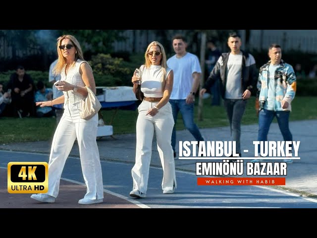 ISTANBUL CITY CENTER | Eminönü Bazaar, Spice Bazaar, Handicrafts, Street Foods | 4K Street Walk