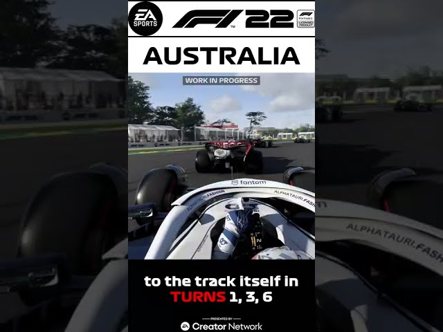 F1 22 gameplay of the brand new updated Australia track layout in #f122game