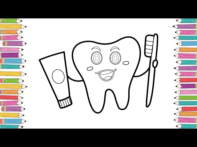 Teeth Coloring Pages for Kids Educational & Fun Coloring Videos!