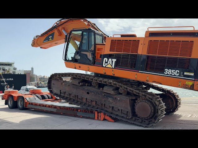 Loading & Transporting The Caterpillar 385C Excavator - Sotiriadis/Labrianidis Constructions - 4k
