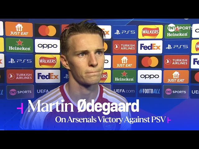 "THE COMPETITION IS HUGE FOR US" | Martin Ødegaard Reacts To Arsenal 4-0 PSV | Champions League