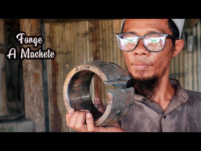 How to make a strong machete out of a broken excavator bearing