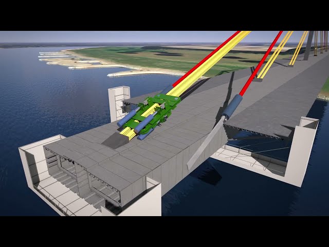 A 40, Rheinbrücke Neuenkamp: Rückbau der Bestandsbrücke (Visualisierung)