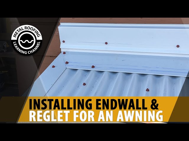 How To Install Metal Roof Endwall Flashing On An Awning. Endwall Trim Installation Instructions