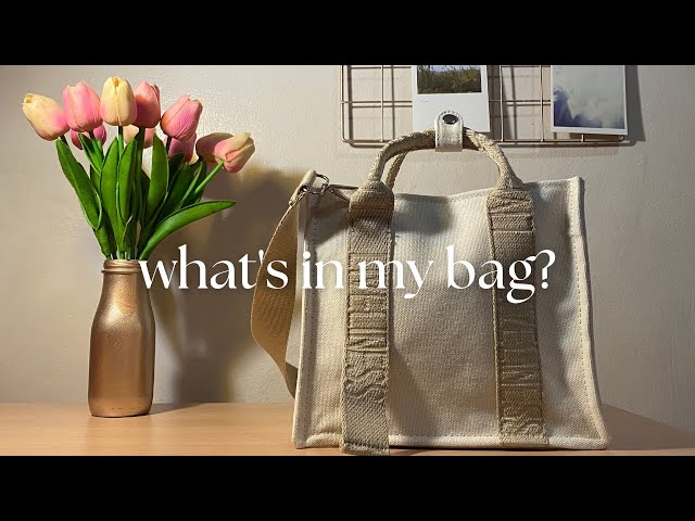 🤍 what's in my bag? | Zara Canvas Tote Bag 🤍