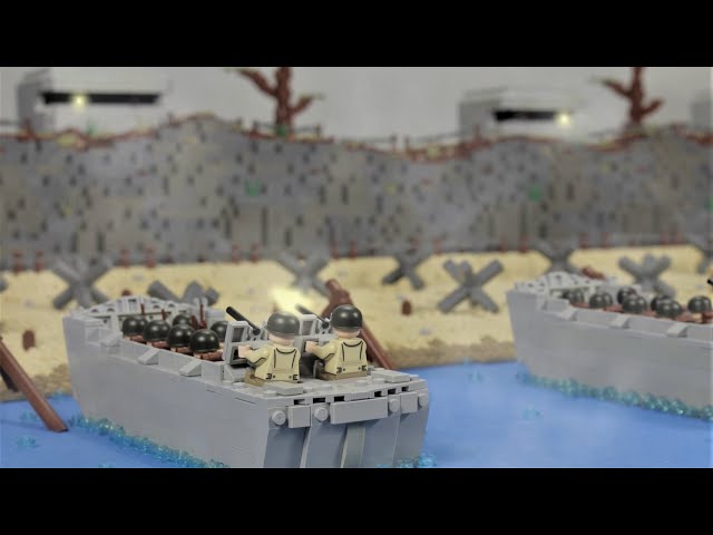 Lego D-Day - The Battle For Omaha Beach - WW2 stop motion