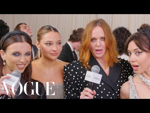 Madelyn Cline, Aubrey Plaza & Stella McCartney Arrive at Met Gala | Met Gala 2023 | Vogue