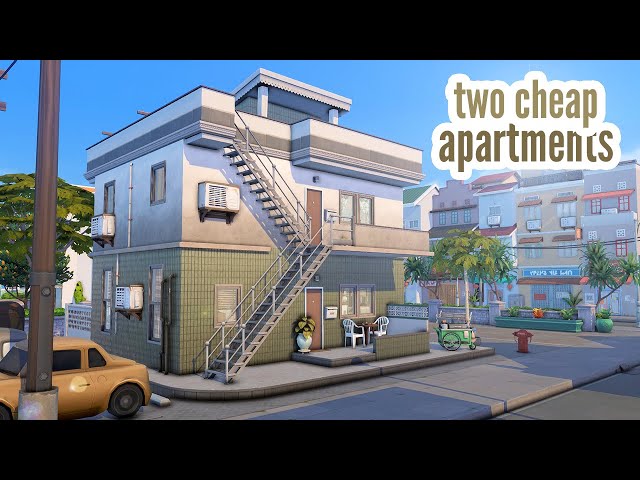 two cheap apartments \\ The Sims 4 CC speed build