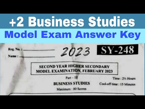 +2 Model Exam Answer Key 2023