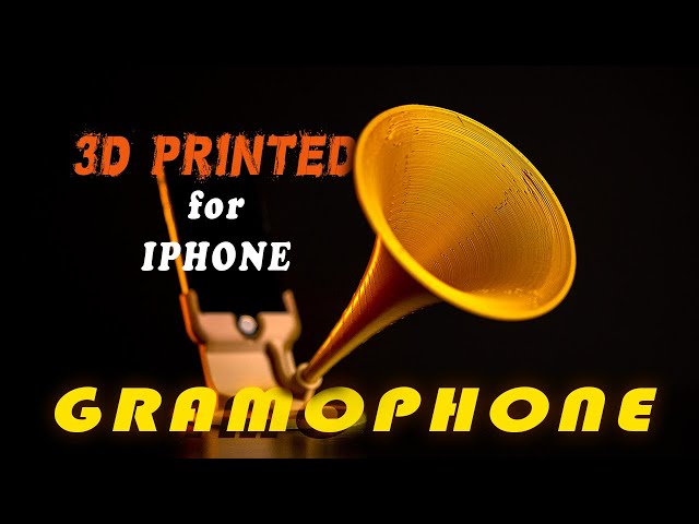 3D Printed Gramophone for smartphone  #Shorts