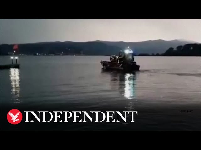 Rescuers search for missing people after tour boat overturns on Italy's Lake Maggiore