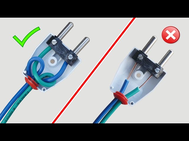 How to Connect The Two Pin Plug Of Electric Wire || Amazing Electrical Life Hacks || Tips And Tricks
