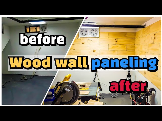 Creating a home workplace_wood wall paneling for tool setting (pine plywood FLEX~)