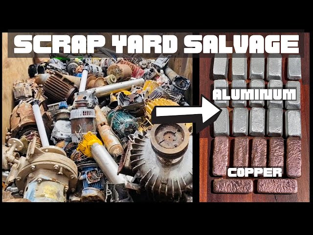 Motor Melt Down - Scrap Yard Salvage - Trash To Treasure - ASMR Metal Melting - BigStackD Bulk Bars