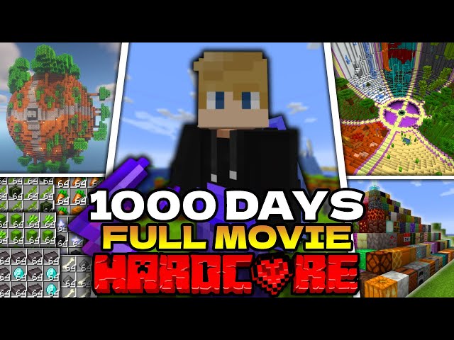 I Survived 1000 Days in Hardcore Minecraft [FULL MOVIE]