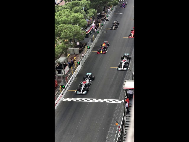 Monaco F1 2019 Formula 1 Race Start. Lewis Hamilton P1