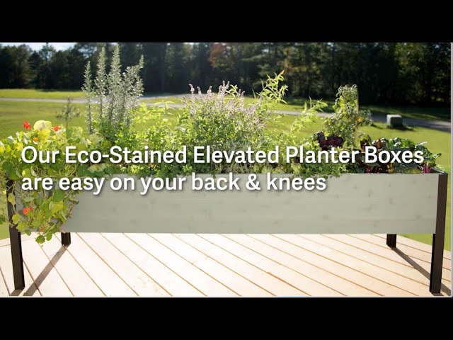 Eco-Stained Elevated Planter Boxes