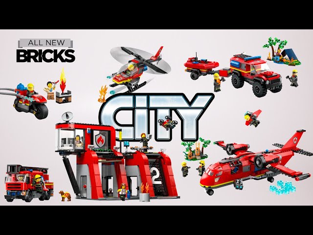 Lego City Fire Rescue Compilation of All 2024 Sets Speed Build