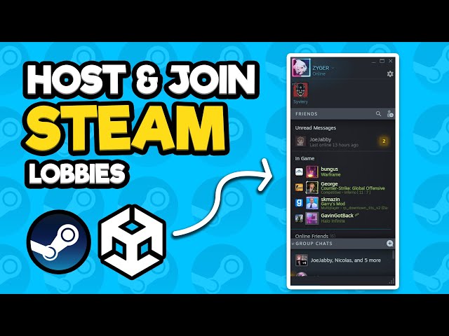 How To Make A Steam Multiplayer Game in Unity - Hosting & Joining Lobbies