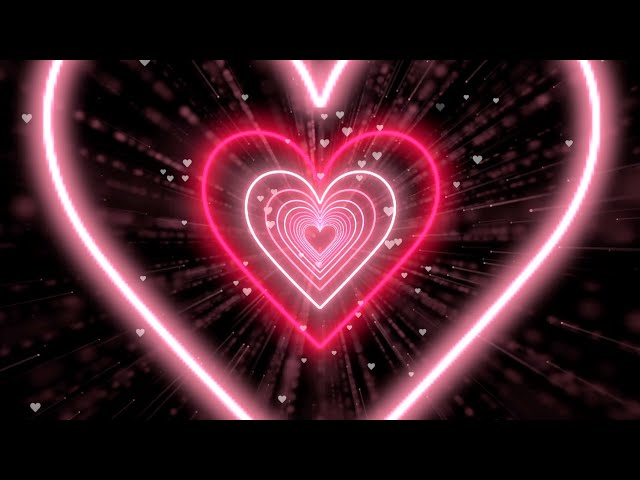 Pinky ponky💖❤️Heart Tunnel | Heart Background | Neon Heart Background Video | Wallpaper Heart Loop