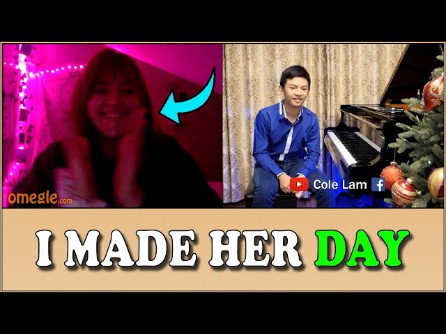 Made Her Day on Omegle Playing By Ear Piano Requests | Cole Lam 13 Years Old