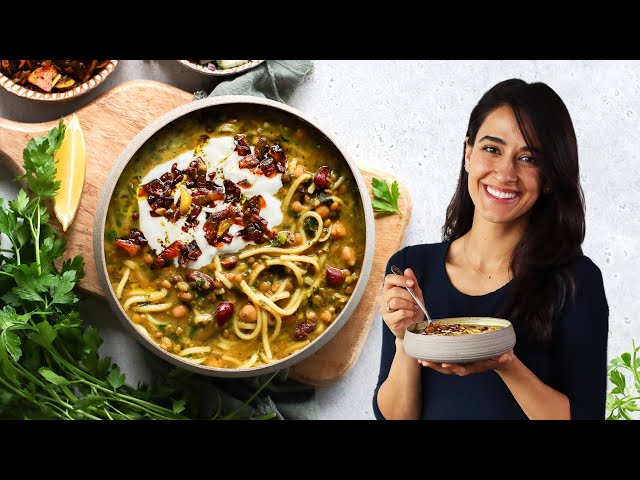 High protein anti-inflammatory noodle soup (aush reshteh) 👩🏻‍🍳
