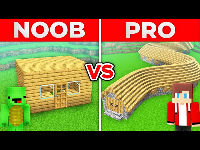 JJ And Mikey NOOB vs PRO The BEST CROOKED VILLAGER HOUSE in Minecraft Maizen