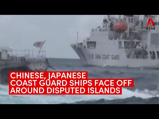 Chinese and Japanese coast guard ships face off around disputed islands