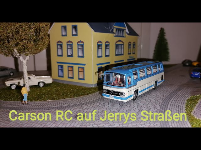Carson RC MB Bus O 302 unterwegs auf Jerrys Straßen für Car Motion und Car System