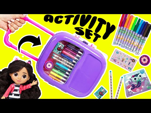 Gabby's Dollhouse DIY Activity Coloring Suitcase Crafts for Kids