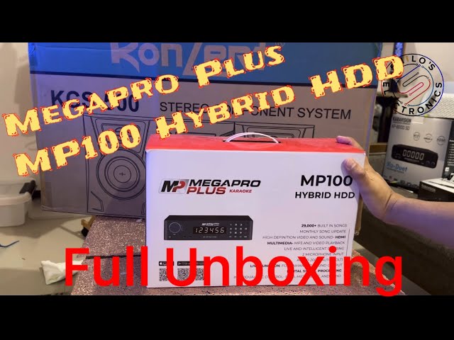 MegaPro Plus MP100 HDD hybrid karaoke player Full Unboxing