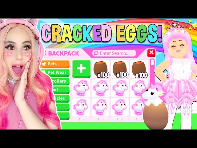 Seeing How Many CRACKED EGGS It Takes To Get A UNICORN In Adopt Me... ROBUX SPENDING SPREE