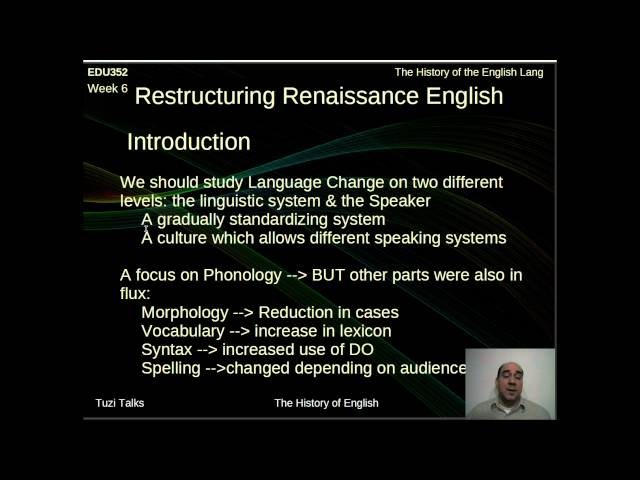 English during the Renaissance