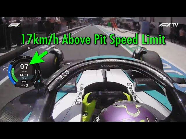 How did Hamilton go 17km/h above the pit speed limit in Miami
