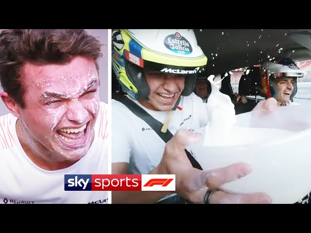 Carlos Sainz & Lando Norris take on hilarious McLaren Milk Challenge 🥛🤣
