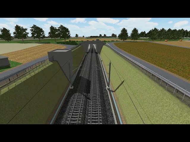 Visualisierung der Aus- und Neubaustrecke zwischen Bad Krozingen und Müllheim (PfA 8.4)