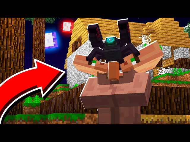 This was HIDING inside a VILLAGER in Minecraft! (EP3 Scary Survival Season 2)
