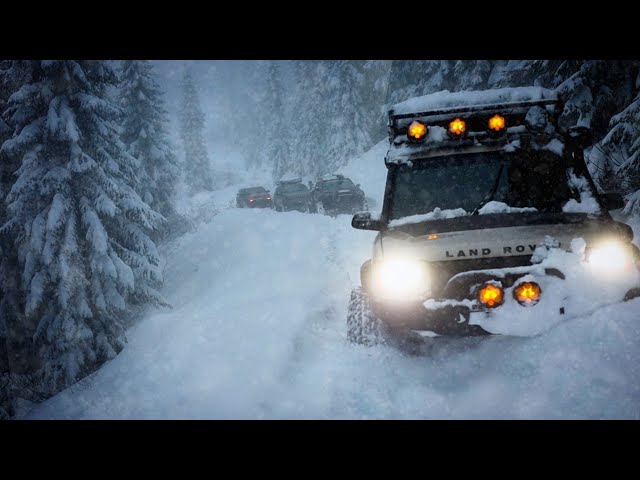 Extreme Snow Truck Camping During a Winter Storm. Overlanding In Snow.