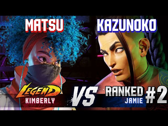 SF6 ▰ MATSU (Kimberly) vs KAZUNOKO (#2 Ranked Jamie) ▰ High Level Gameplay