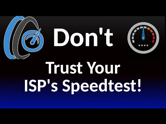Don't trust your ISP's speedtests.  Run your own, open source speedtest to verity your speeds!